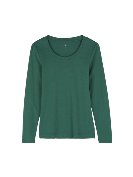 Langarmshirt aus Bio-Baumwolle, tannengrün