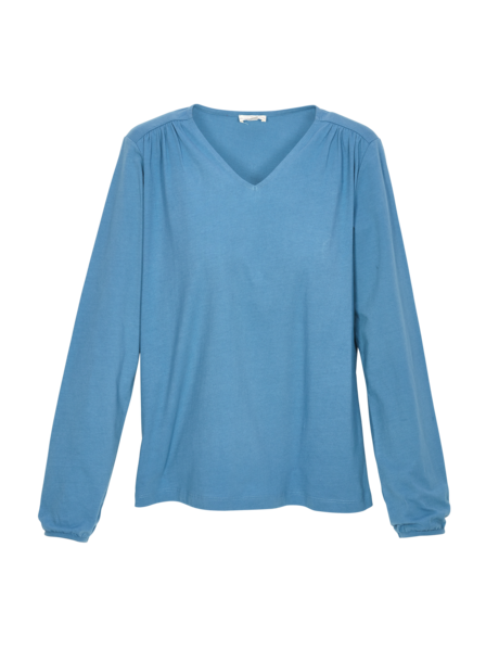 Schlafshirt-Langarm, relax blue
