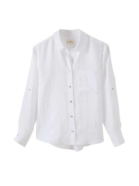 Bluse Langarm, weiss