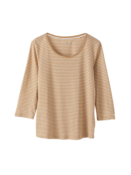 Shirt 3/4-Arm, ringel safari/weiss