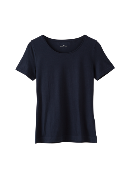 Kurzarmshirt aus Bio Baumwolle, navy