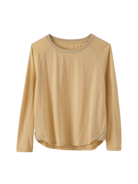 Langarmshirt Flammé aus Bio Baumwolle, marzipan