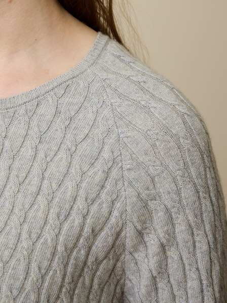Pullover aus Bio-Baumwolle und Wolle, grau melange