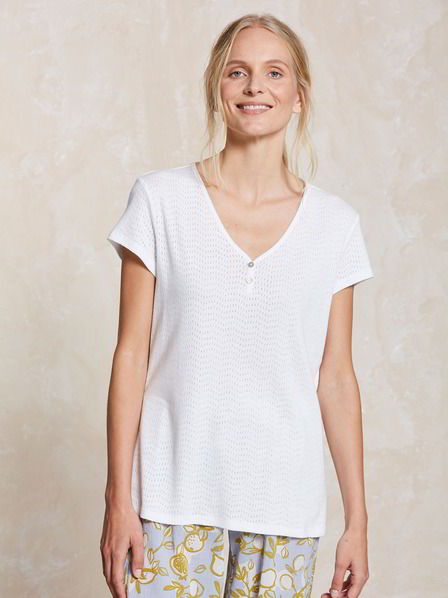 Shirt-Kurzarm, weiss