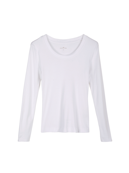 Langarmshirt, weiß