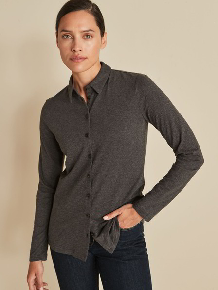 Blusenshirt, anthrazit melange