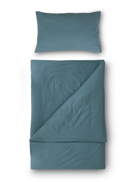 Deckenüberzug ILVA, blau, 100 % Baumwolle, Flanell, GOTS