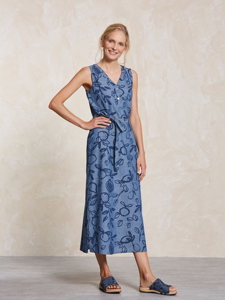 Kleid-Bedruckt, denim chambray bedruckt