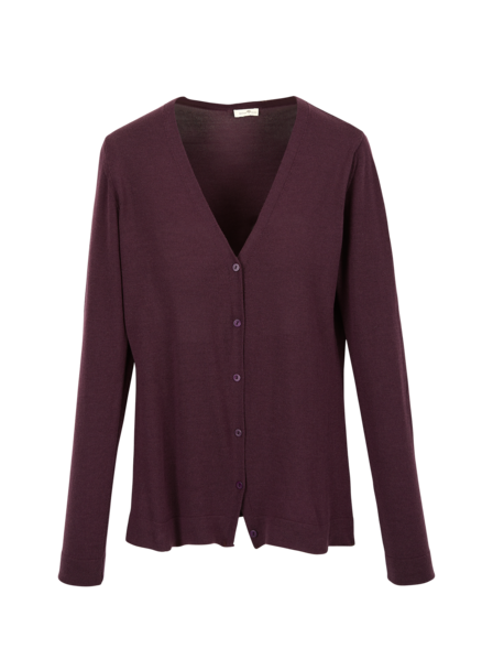 Cardigan, brombeere, Vorderseite