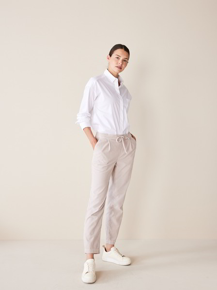 Hemdbluse Popelin, weiss