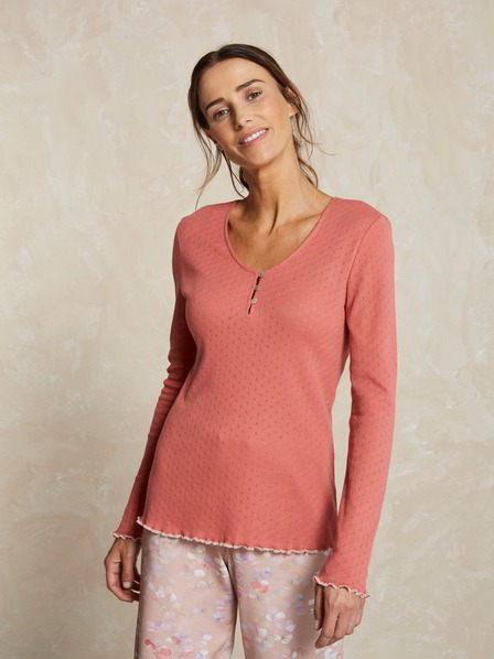 Shirt-Langarm, rouge