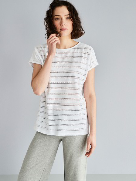Shirt-kurzarm, weiss