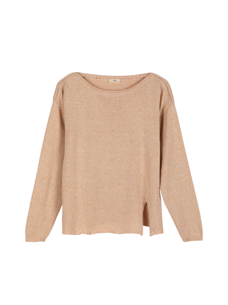 Pullover aus Bio-Baumwolle und Leinen, natur mouliné