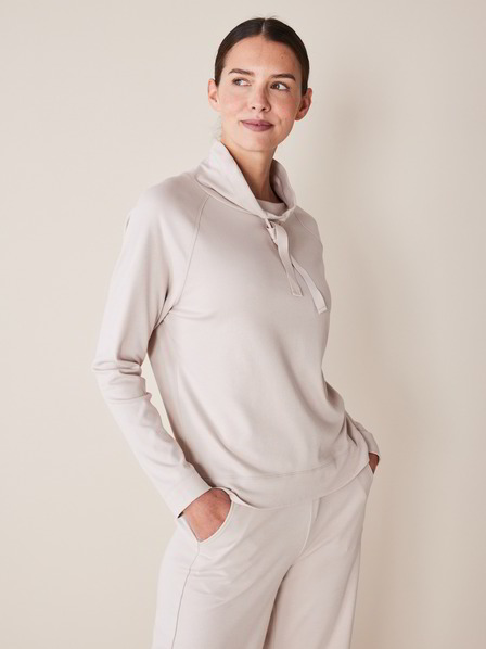 Sweatshirt Langarm, 100 % Bio Baumwolle, sand