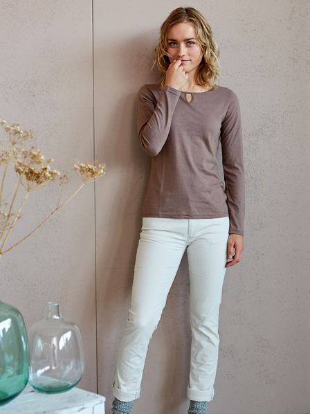 Shirt Langarm, 74 heide