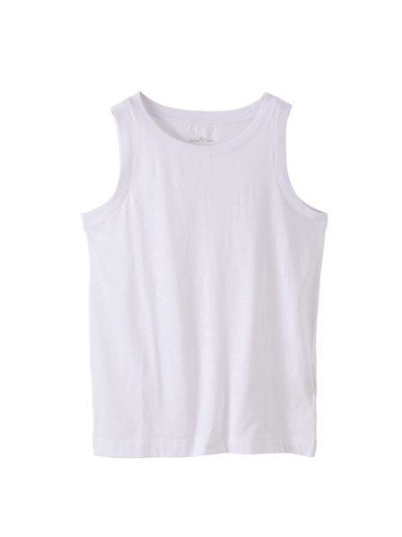 Top Flammé aus Bio Baumwolle, weiss