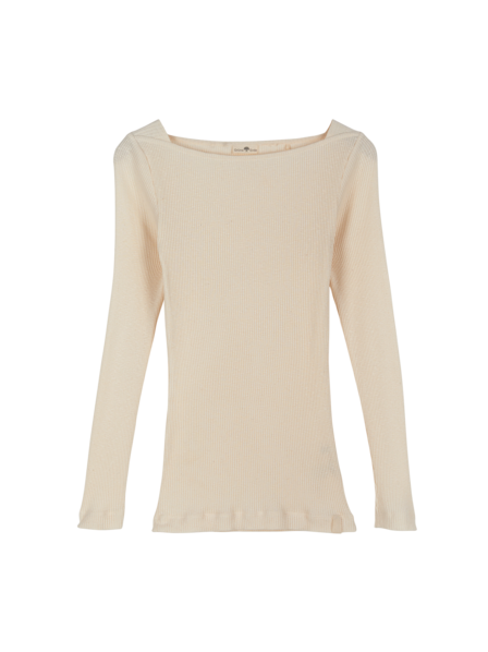 Langarmshirt aus Bio Baumwolle, natur