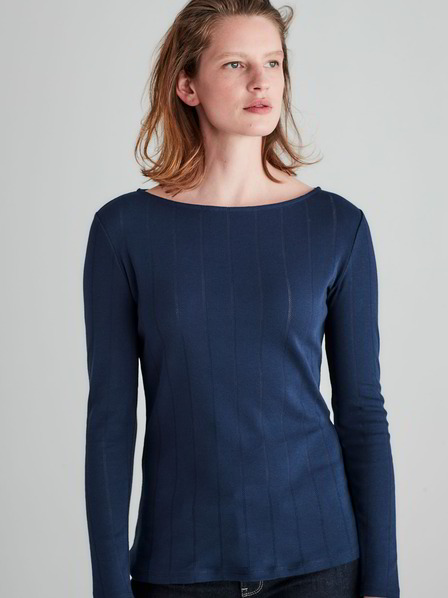 Shirt-Langarm, dunkelblau