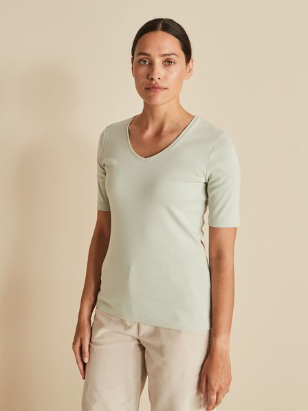Shirt-Kurzarm-Rippe, mint