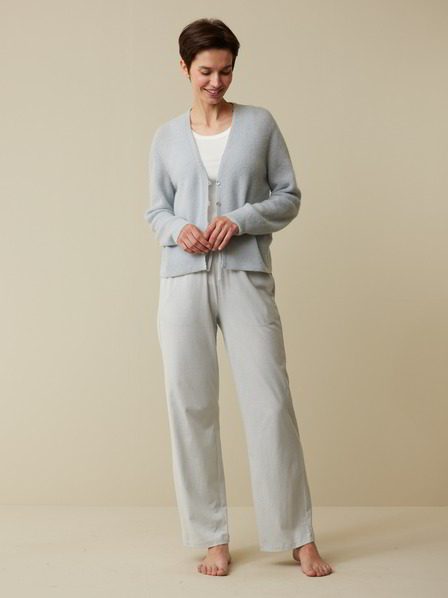 Strickjacke aus Alpakawolle, lichtblau