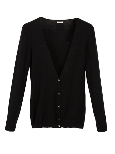 Cardigan V-Ausschnitt Schwarz