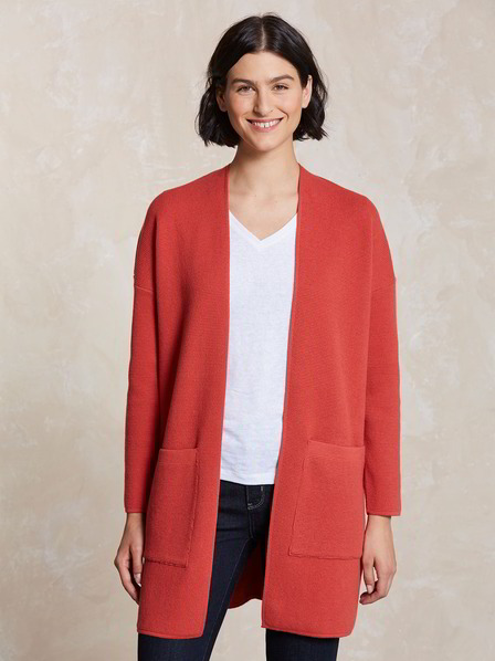 Strickmantel, grapefruit
