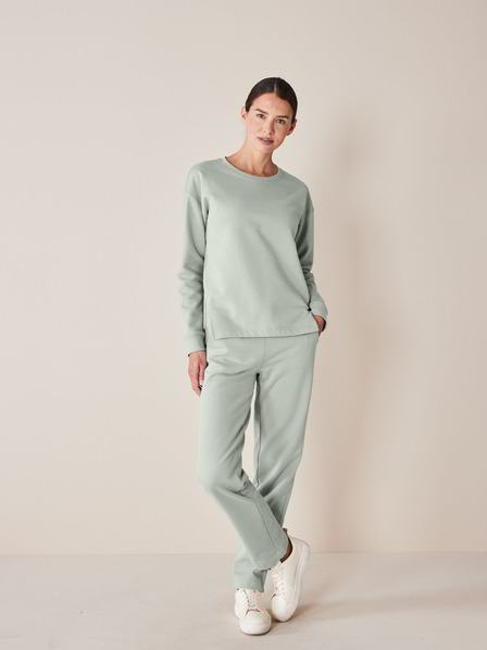 Sweatshirt Langarm, 100 % Bio Baumwolle, mintgrau