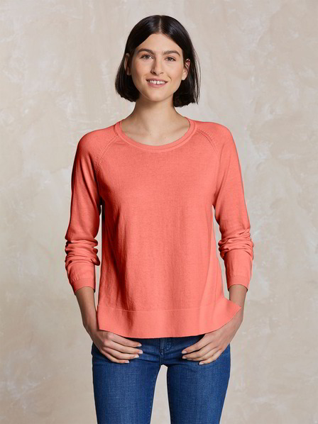 Pullover, koralle
