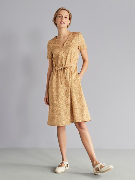 Kleid-kurzarm, curcuma