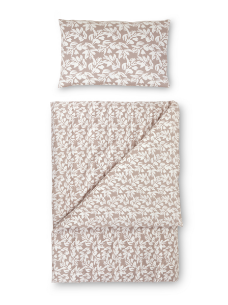 Deckenüberzug LIORA, hasel, 100 % Baumwolle, Satin, GOTS