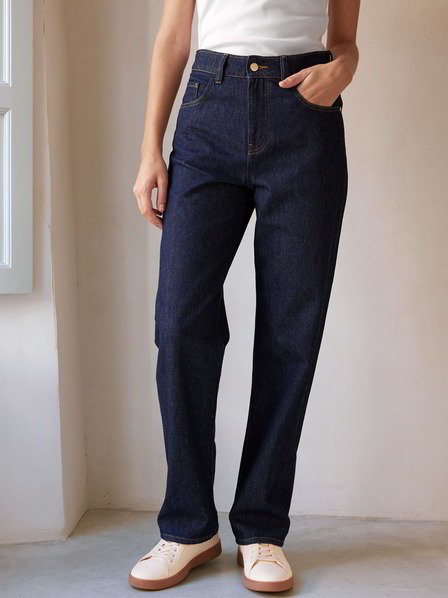 Jeans straight, dark denim