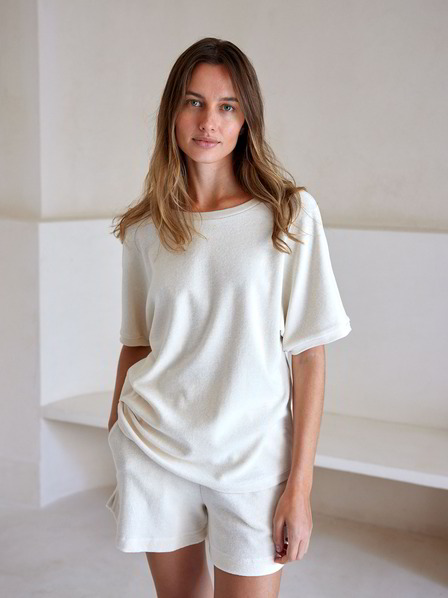 Shirt kurzarm Frottee, natur