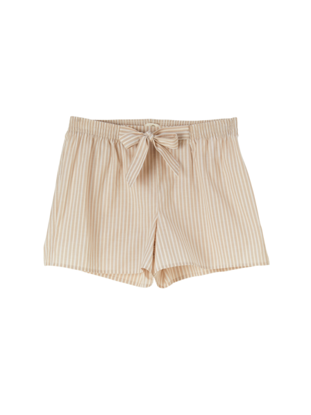 Pyjamahose kurz, sand/natur gestreift