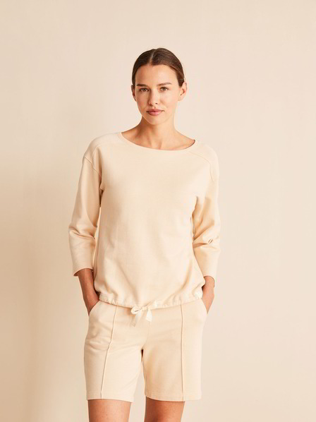 Sweatshirt 3/4, vanille