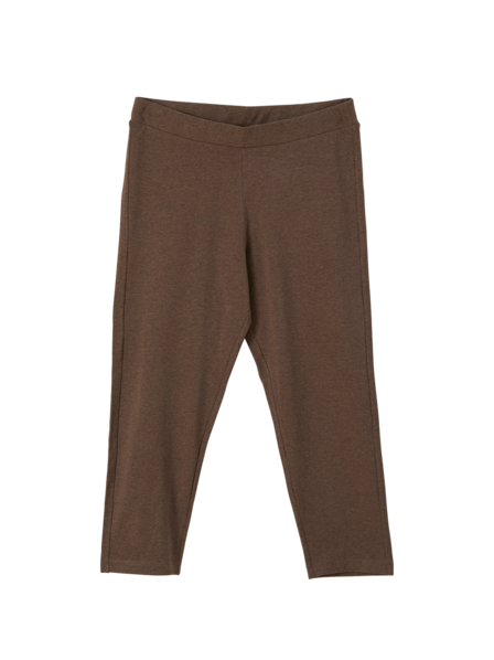 3/4 Leggings aus Baumwolljersey, walnuss melange