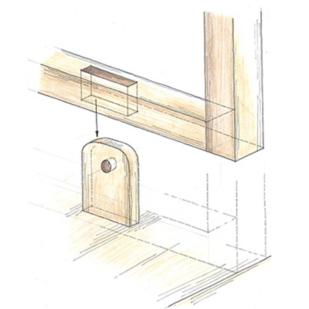 Zerlegbare Holzverbindungen - Lasche mit Spannkeil und Befestigungsstift