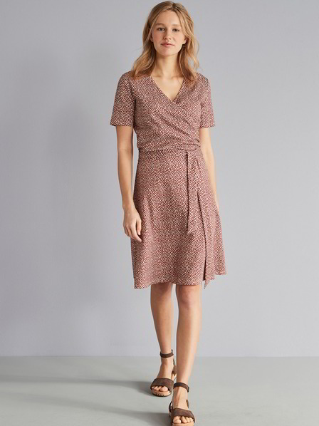 Kleid-jersey, dotties druck terra
