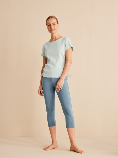 Shirt mit Raffung, light aqua
