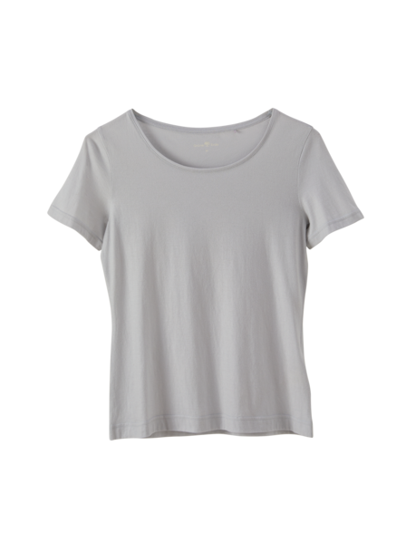 Kurzarmshirt aus Bio Baumwolle, lichtblau