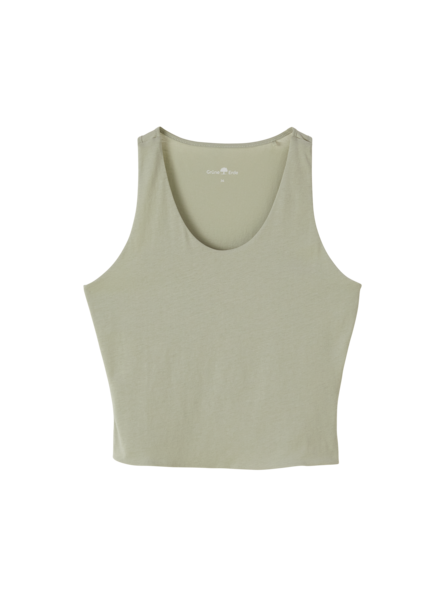 Yogatop aus Baumwolljersey, salbei