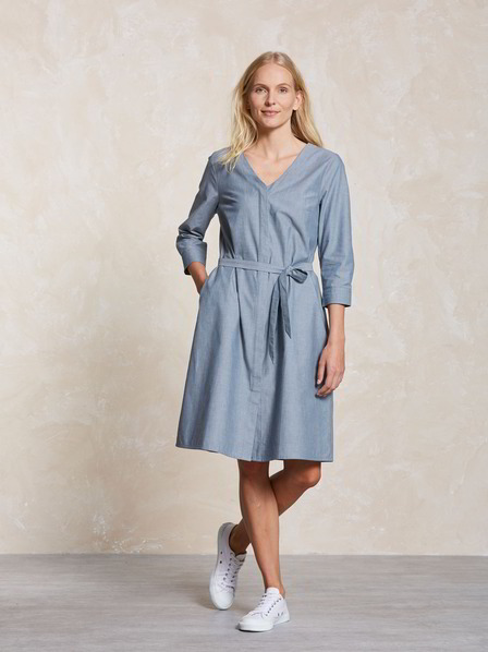 Kleid, oxford blau