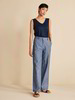 Hose weites Bein, denim chambray