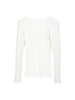 Ripp-Langarmshirt, Weiß