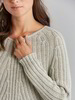 Pullover Rippenmuster, natur melange