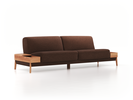 2er-Sofa Alani, B 212 x T 94 cm, Sitzhöhe in cm 44, mit Bezug Wollstoff Stavang Torf (64), Eiche