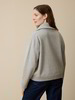 Strickjacke aus BIo-Baumwolle und Wolle, grau melange
