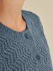 Strickjacke, stahlblau