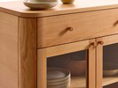 Schrank Tonda 2-türig mit 1 Lade, Glas, Buche