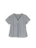 Bluse aus Bio-Baumwolle, streif blau-weiss