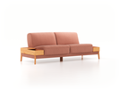 2er-Sofa Alani, B 252 x T94 cm, Sitzhöhe in cm 44, mit Bezug Wollstoff Elverum Ziegel (85), Buche
